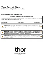 THOR GE756-N Installation And Operation Instructions Manual предпросмотр