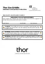 THOR GL167-N Installation And Operation Instructions Manual preview