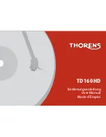 Предварительный просмотр 1 страницы THORENS TD 160 HD User Manual