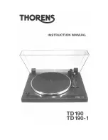 THORENS TD 190-1 Instruction Manual preview