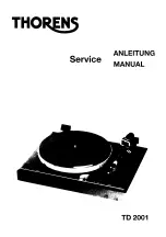 THORENS TD 2001 Service Manual предпросмотр