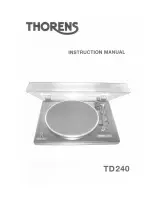 Предварительный просмотр 1 страницы THORENS TD 240 Instruction Manual