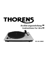 THORENS TD 295 MKIV Instructions For Use Manual preview