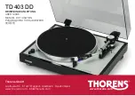 THORENS TD 403 DD User Manual preview