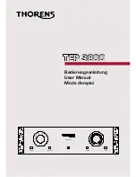 THORENS TEP 3800 User Manual preview