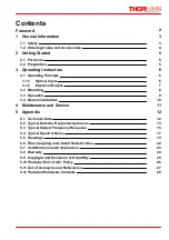 Preview for 3 page of THORLABS APD430 Series Operation Manual