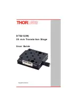 Предварительный просмотр 1 страницы THORLABS DTS25 User Manual