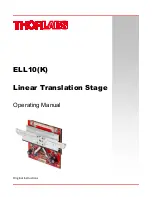 Preview for 1 page of THORLABS ELL10(K) Operating Manual