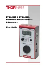 Предварительный просмотр 1 страницы THORLABS EVOA800A User Manual