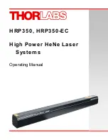 Preview for 1 page of THORLABS HRP350 Operating Manual