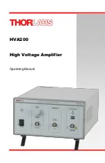 Preview for 1 page of THORLABS HVA200 Operating Manual