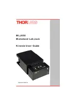 THORLABS Kinesis MLJ050 User Manual preview