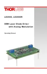 THORLABS LD2000R Operating Manual preview