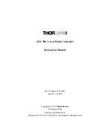 THORLABS LDC 500 Instruction Manual preview