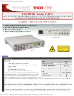 Предварительный просмотр 1 страницы THORLABS MCLS1-980-20 Quick Start Manual