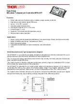 Предварительный просмотр 1 страницы THORLABS MTD415T Datasheet