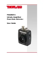 Предварительный просмотр 1 страницы THORLABS PDA05CF2 User Manual