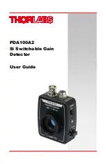 THORLABS PDA100A2 User Manual preview