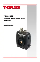 Preview for 1 page of THORLABS PDA20CS2 User Manual