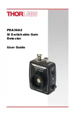 Preview for 1 page of THORLABS PDA36A2 User Manual