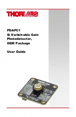 Preview for 1 page of THORLABS PDAPC1 User Manual