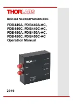 THORLABS PDB440A Operation Manual preview