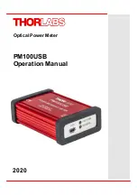 THORLABS PM100USB Operation Manual preview