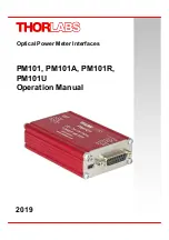 Предварительный просмотр 1 страницы THORLABS PM101 Operation Manual