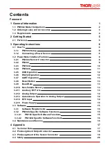 Preview for 3 page of THORLABS PM102 Operation Manual