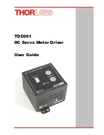 Предварительный просмотр 1 страницы THORLABS TDC001 User Manual