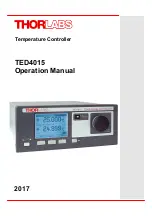 THORLABS TED4015 Operation Manual preview