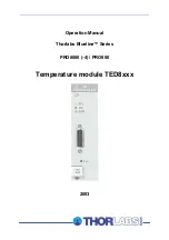 Preview for 2 page of THORLABS TED8020 Operation Manual