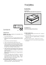 Предварительный просмотр 1 страницы Thorn SWITCHLITE HI-BAY MW CNTRL Installation & Commissioning Instructions