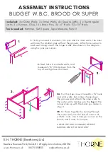 Preview for 8 page of Thorne BEES ON A BUDGET W.B.C. BEEHIVE Assembly Instruction Manual