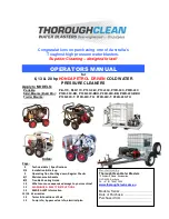 Preview for 1 page of ThoroughClean P13C-36C Operator'S Manual