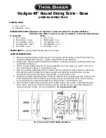 Preview for 1 page of Thos. Baker Hedges 48” Round Dining Table Assembly Instructions