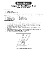 Preview for 2 page of Thos. Baker Hedges 48” Round Dining Table Assembly Instructions