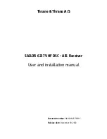 Thrane&Thrane sailor 6217 User And Installation Manual preview