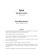 Thrax Audio Lyra Operating Manual preview