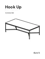 Предварительный просмотр 1 страницы three h Hook Up Community Table Instructions Manual