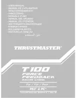 Thrustmaster T100 Force Feedback User Manual preview