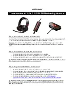 Preview for 5 page of Thrustmaster Y-350X 7.1 POWERED Faqs