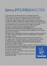 Thuasne Genu PFS PROMASTER Manual предпросмотр