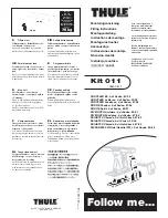 Preview for 1 page of Thule 1061-1-011 Fitting Instructions