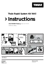 Preview for 1 page of Thule 1643 Instructions