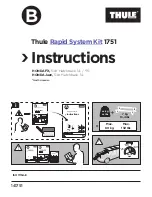 Предварительный просмотр 1 страницы Thule 1751 Instructions