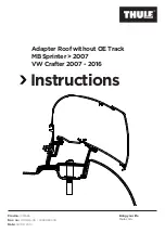 Предварительный просмотр 1 страницы Thule 301685 Instructions Manual