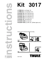 Предварительный просмотр 1 страницы Thule 3017 Kit Instructions Manual