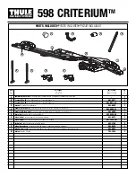 Thule 598 CRITERIUM Manual предпросмотр