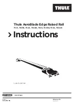 Thule 7501 Instructions Manual preview